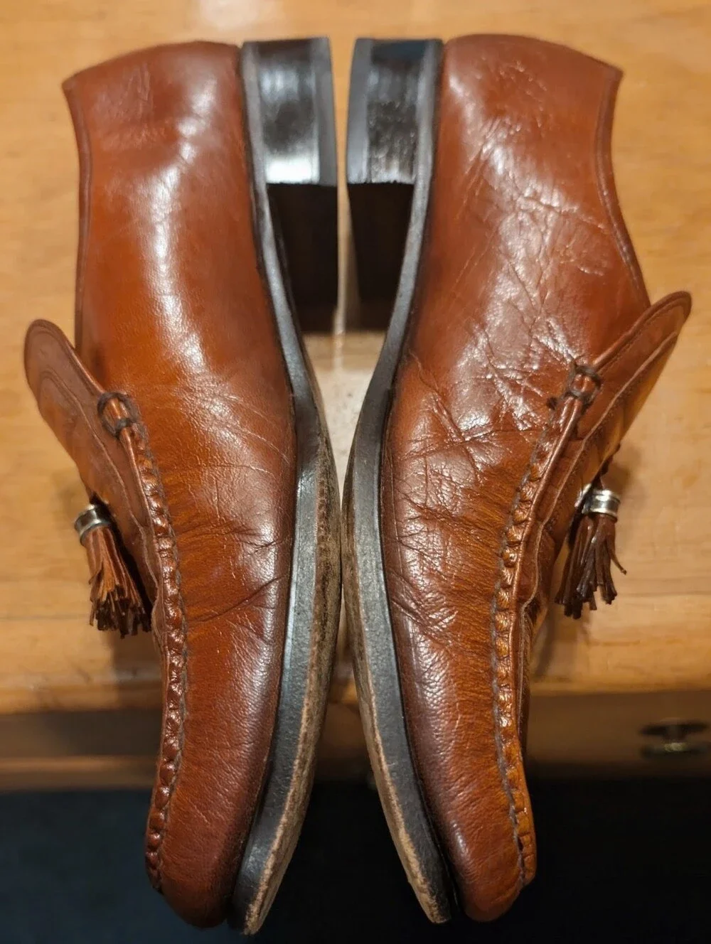 Florsheim Men's Imperial Quality Tan Leather Tassel Loafers Size 10.5 C